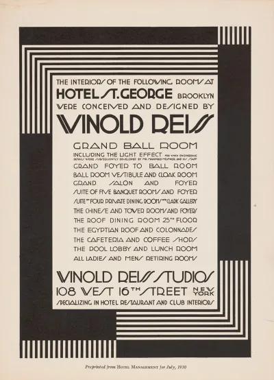 Graphic Design For St George Hotel Advertisement In Hotel Management Magazine