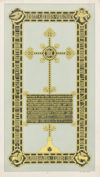 Grave Plate Of Charles Louis Van Renynghe