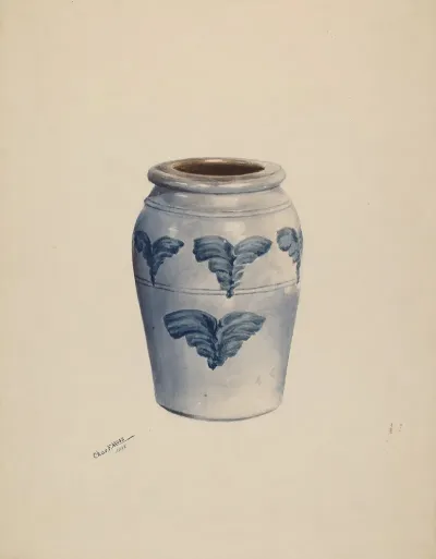 Gray Stoneware Crock