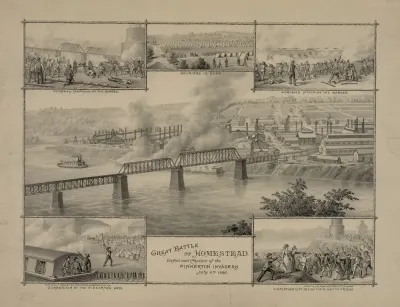 Great Battle Of Homestead Defeat And Capgture Of The Pinkerton Invaders July 6th 1892