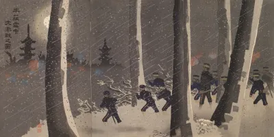 Great Fierce Battle In The Snow Near Niuzhuang