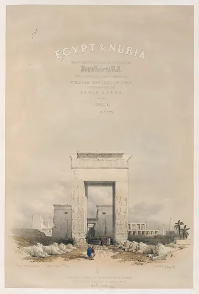 Great Gateway Leading To The Temple Of Karnac Karnak Thebes Title Vignette Vol 2