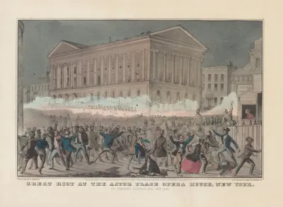 Great Riot At The Astor Place Opera House New York On Thursday Evening May 10th 1849