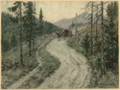 Great Siberian Road In The Krugobaikal Mountains