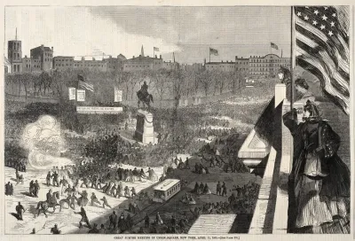 Great Sumter Meeting In Union Square New York April 11 1863