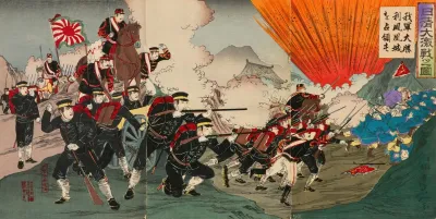 Great War Between Japan And China Our Forces Occupy Fenghuangcheng In A Great Victory