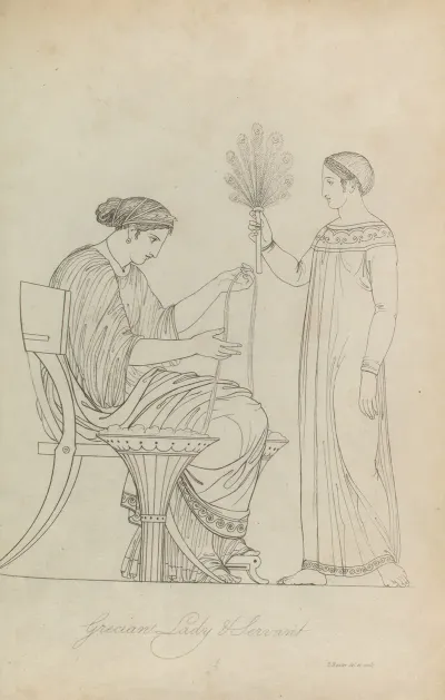 Grecian Lady And Servant