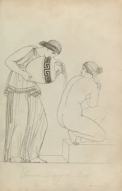 Grecian Lady At The Bath