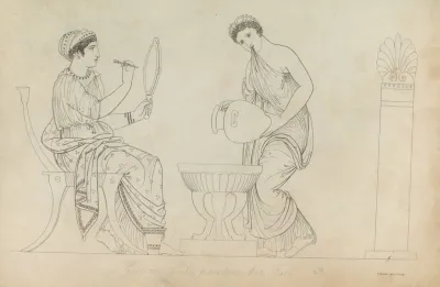 Grecian Lady Painting Her Face