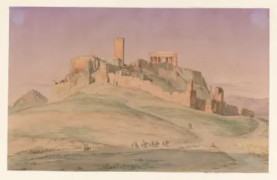 Greece Athens The Acropolis Seen From The Southwest