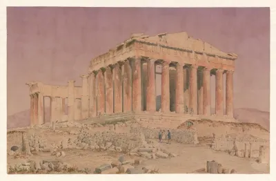 Greece Athens The Parthenon Seen From The Northwest