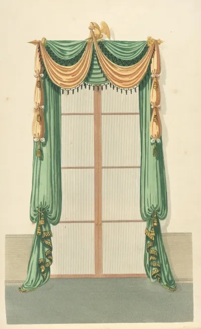 Green And Gold Drapery 2