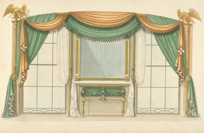Green And Gold Drapery