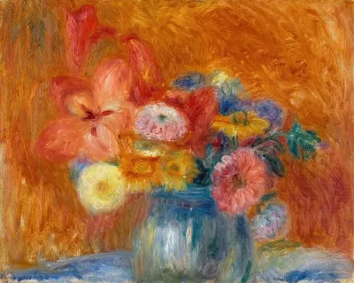 Green Bowl Of Flowers