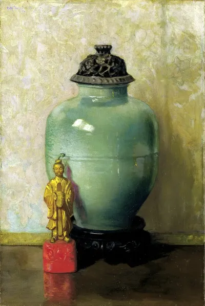 Green Chinese Jar 2