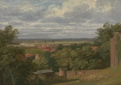 Greenwich Hospital From The Observatory With A Distant View Of London