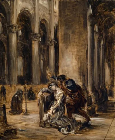 Gretchen In The Church Goethe Faust Part I Scene In The Cathedral