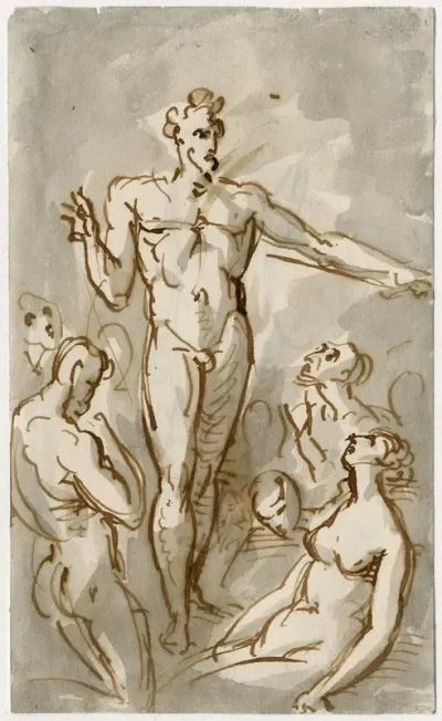 Groep Met Een Centrale Figuur