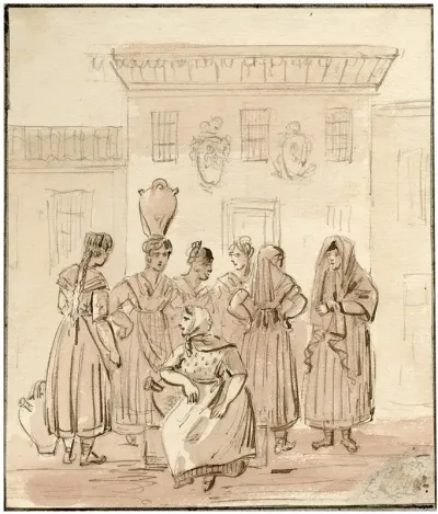 Groep Vrouwen Verzameld Op Een Plein