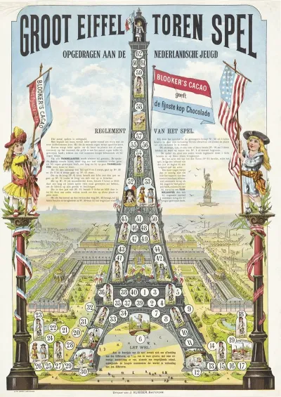 Groot Eiffel Toren Spel Opgedragen Aan De Nederlandsche Jeugd