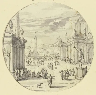Groser Platz Mit Prachtgebauden Und Einem Obelisken