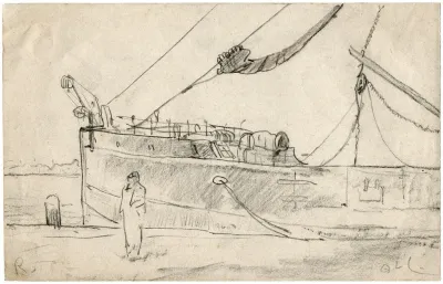 Grote Zeilboot Aangemeerd Bij De Kade