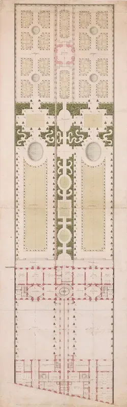 Ground Plan For The Hotel De La Rochefoucauld Doudeauville And Its Garden Paris