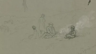 Group At A Bonfire