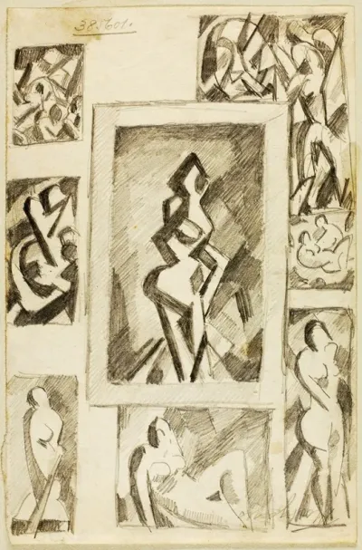 Group Of Abstract Nudes