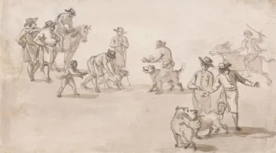 Group Of Figures A Dogfight