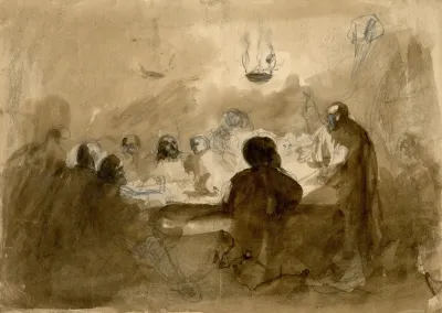 Group Of Figures At Table