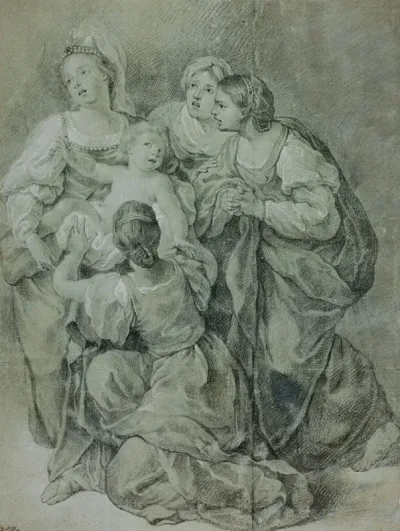 Group Of Four Women And Child