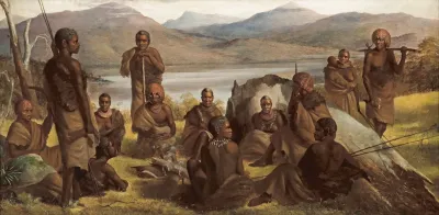 Group Of Natives Of Tasmania