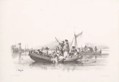 Group Of People In Rowboat