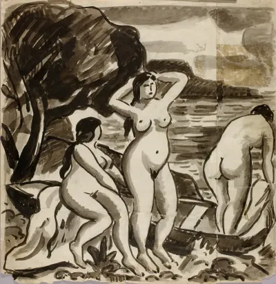 Group Of Three Female Nudes 4