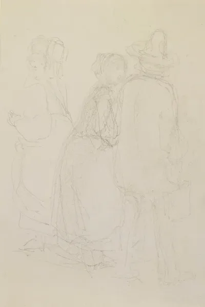 Group Of Three Standing Figures