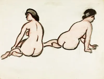 Group Of Two Female Nudes