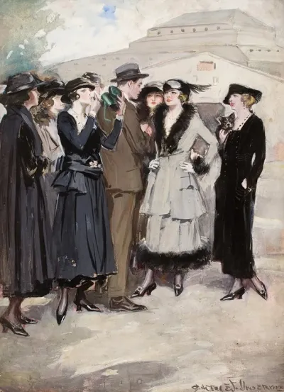 Group Of Women And A Man