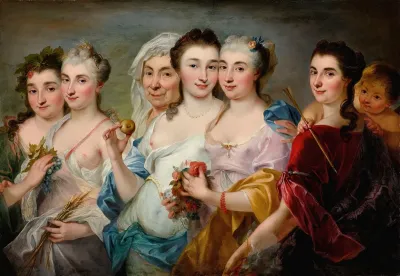 Group Of Women As Allegories Of The Four Seasons