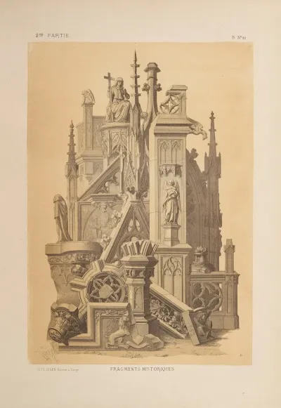 Groupe De Sculptures Fragments Historiques Xive Et Xve Siecles