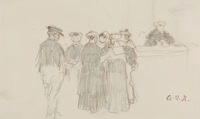 Groupe De Six Personnes Et Une Personne Derriere Un Comptoir