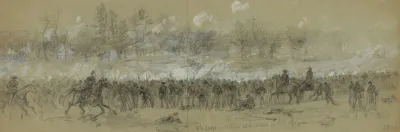 Grovers Div 19th Corps In Action At The Battle In The Opequon