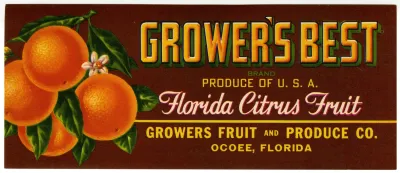 Growers Best Brand Citrus Label