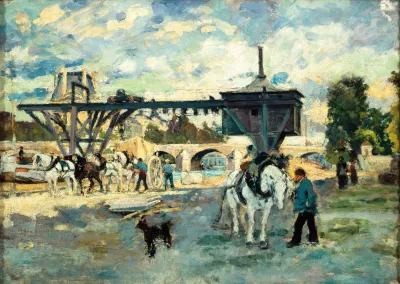 Grue Sur La Seine Au Pont Royal