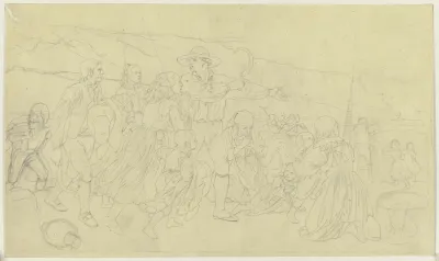 Gruppe Von Bauern Im Freien