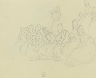 Gruppe Von Bauernmadchen