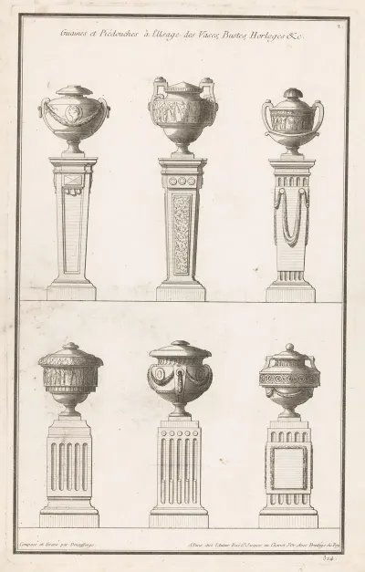 Guaines Et Piedouches A Lusage Des Vases Bustes Horloges C