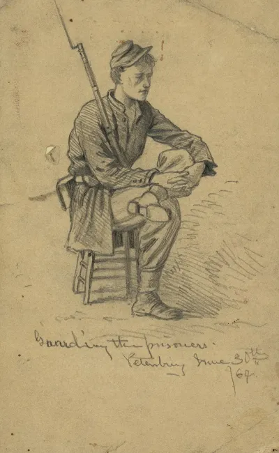 Guarding The Prisoners Petersburg June 30 1864
