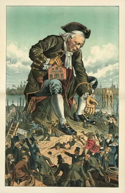 Gulliver And The Party Liliputians They Cannot Bind Him