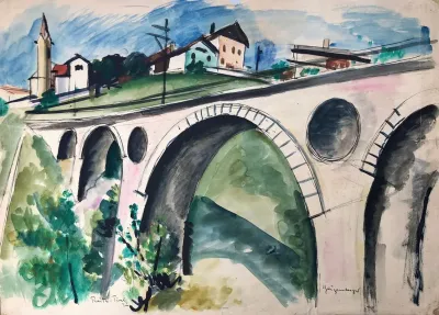 Gurglbachviadukt Bei Reith Bei Seefeld In Tirol